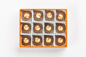 Caramel Cream 12 Piece Gift Box Top View Open