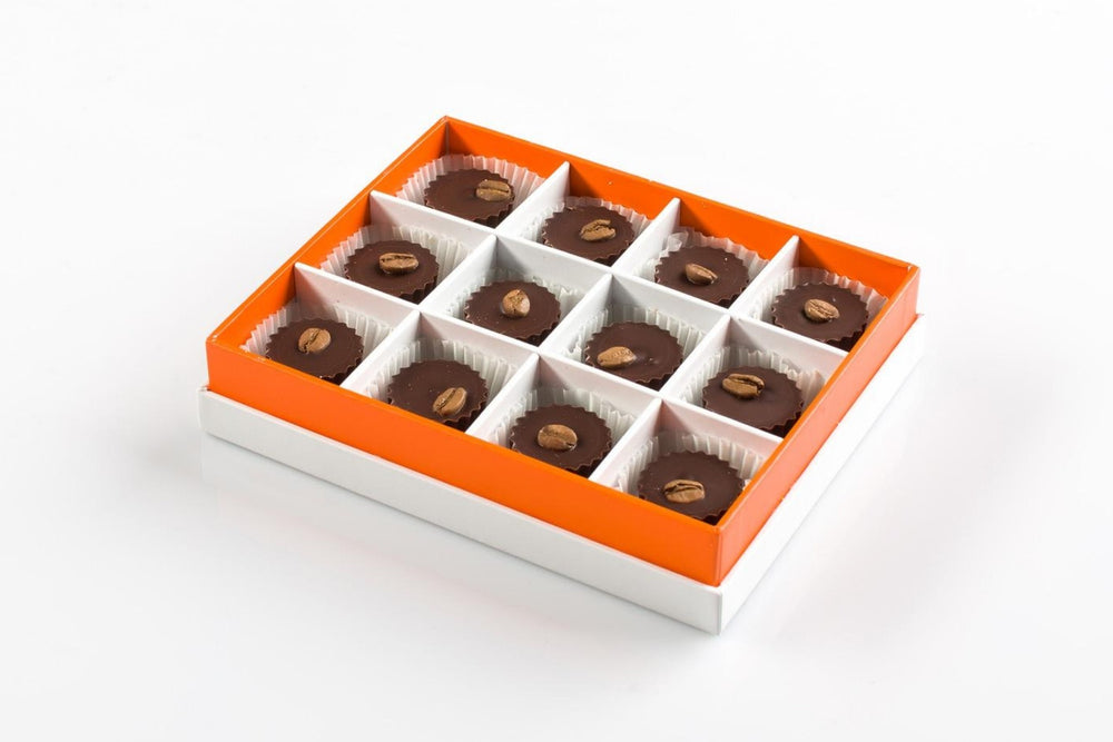 Double Espresso 12 Piece Gift Box Angled View Open