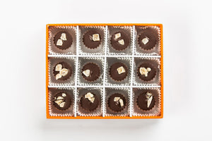 Ginger Truffle 12 Piece Gift Box Top View Open