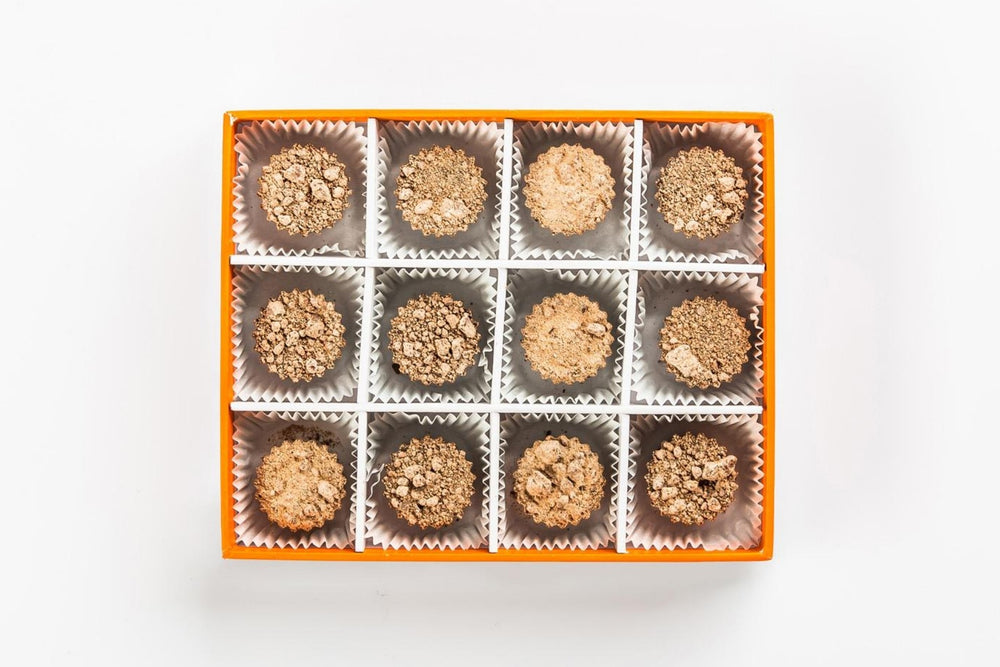 Jaffa Truffle 12 Piece Gift Box Top View Open