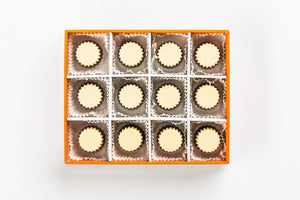 Milk On White 12 Piece Gift Box Top View Open