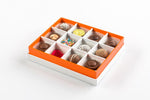 Choose Your Own Flavours 12 Piece Gift Box from Share Chocolates Angled View Open