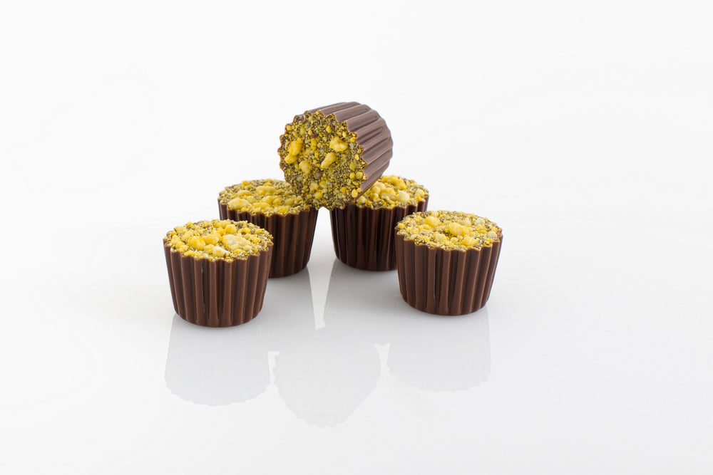 Stack of 5 Pineapple Truffles from Share Chocolates