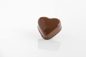 Strawberry Cream Heart - Sweet strawberry cream centre encased in a creamy milk couverture chocolate heart